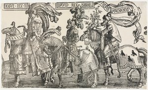 Los nueve héroes: Josué, David, Judas Macabeo de Lucas van Leyden