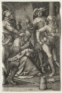 La Pasión: La Burla de Cristo, 1521 de Lucas van Leyden