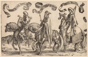 Los doce reyes de Israel: David, Salomón, Roboam, 1515-1517 de Lucas van Leyden
