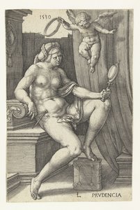 Prudencia
Prudencia (título del objeto)
Siete Virtudes (título de la serie) de Lucas van Leyden