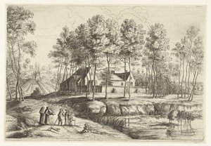 Vista del monasterio capuchino de Tervueren de Lucas van Uden