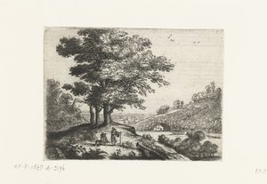 paisaje con un rio Pequeños paisajes (título de serie) de Lucas van Uden