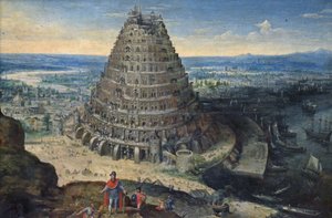 En francés:  La Tour de Babel La Torre de Babel de Lucas van Valckenborch