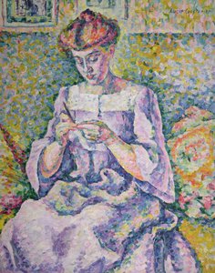 Mujer tejiendo, 1908