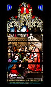 Saint-Pol de Léon (Finistère), catedral de Saint-Paul-Aurélien / Rosetón del transepto sur (foto) de Lucien-Leopold Lobin