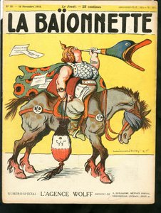 Portada de "La Baionnette", Satirique en Couleurs de Lucien Metivet