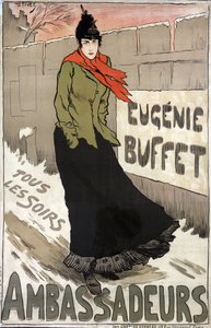 Eugenie Buffet (1866-1934), cantante popular francesa todas las noches en el Ambassadeur