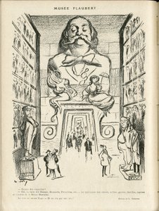 Ilustración en Le Rire, 24/12/21 - Museo Flaubert (grabado) de Lucien Metivet
