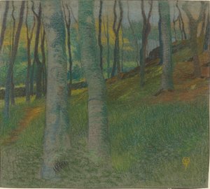 Paisaje boscoso de Lucien Ott