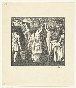 Desde Wijnoogst Daphnis y Cloe, La cosecha Daphnis y Cloe (título de la serie) de Lucien Pissarro