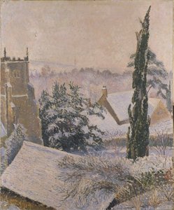 Iglesia de East Knoyle: Nieve de Lucien Pissarro
