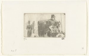 Carruaje bajo la lluvia de Lucien Pissarro