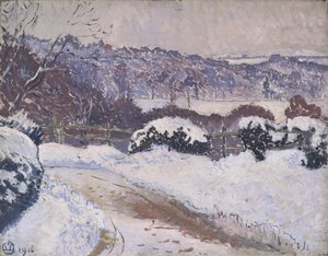The Dorking Road, Coldharbour, en la nieve