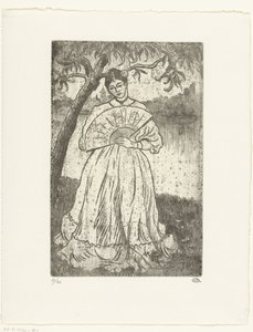 Mujer con abanico