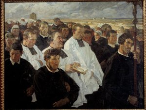 Procesión en Penmarch en Bretaña de Lucien Simon