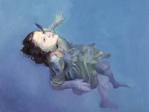 Chica flotando, 2004 (óleo sobre lienzo)