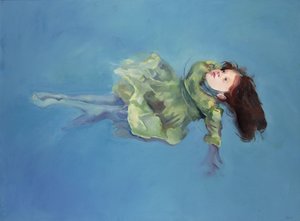 Chica flotando, 2004 (óleo sobre lienzo)