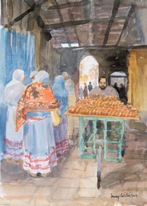 Vendedor de bagels en la Ciudad Vieja, Jerusalén