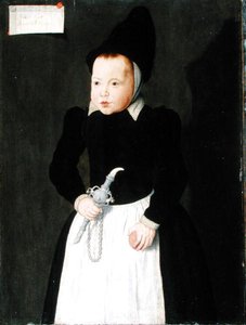 Retrato de un niño sosteniendo un Rinkelbel