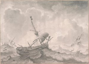Barcos en mar tormentoso