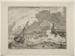 Tormenta en el mar de Ludolf Backhuysen