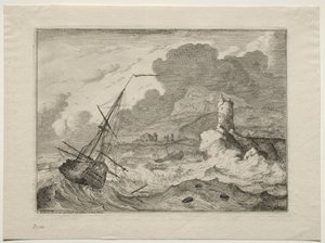 Tormenta en el mar, 1701 de Ludolf Backhuysen