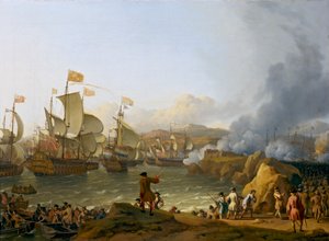 La batalla de la bahía de Vigo de Ludolf Bakhuizen