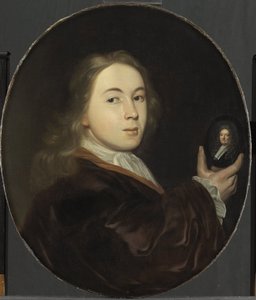 Johannes Bakhuysen (1683-1731). Con un retrato en miniatura de su padre Ludolf de Ludolf Bakhuysen