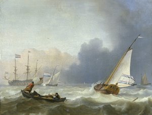 Mar brava con un yate holandés
Mar brava con un yate holandés a vela