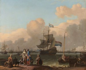 El Y en Ámsterdam, con la fragata "De Ploeg