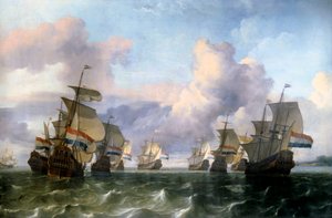 Ala holandesa de la Compañía de las Indias de Ludolf I Backhuysen