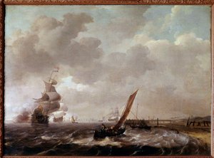 El mar en el Helder en Holanda de Ludolf I Backhuysen