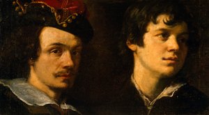 Dos cabezas, de Ludovico Cardi conocido como il Cigoli (1559-1613), pintura. de Ludovico Cardi