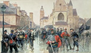 Una reunión de los Garibaldini y las tropas francesas en Tours