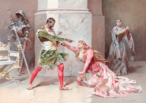 Ilustración para Otelo de Shakespeare de Ludovico Marchetti