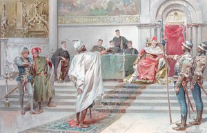 Ilustración para Otelo de Shakespeare (cromolitografía) de Ludovico Marchetti