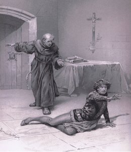 Vive aquí en el cielo, y puede mirarla. (ilustración de Romeo y Julieta)