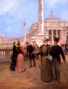 La Gran Plaza, Exposición Mundial Colombina, c.1893 de Ludovico Marchetti