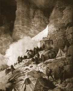 Guerra de los Alpes entre Italia y Austria: celebración de una misa en la ladera de una montaña, de "The Illustrated War News", 21 de junio de 1916 (litografía) de Ludovico Pogliaghi