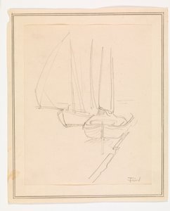 Barcos de vela en un muelle de Ludvig Find