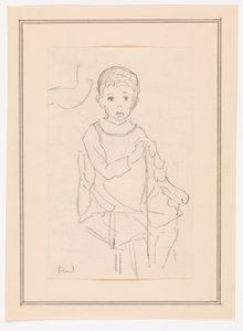 Niño sentado de Ludvig Find