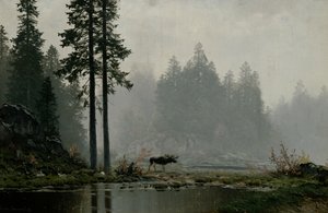 Niebla de otoño (óleo sobre lienzo) de Ludvig Skramstad