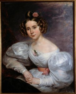 Retrato de una joven de Ludwig August or Louis August Schwiter
