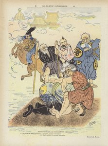 Ju-jitsu congresional. Ilustración para Le Rire