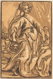 Judith y Holofernes de Ludwig Büsinck after Georges Lallemand