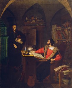 Fausto y Mephisto en el estudio de Ludwig Ferdinand Schnorr von Carolsfeld