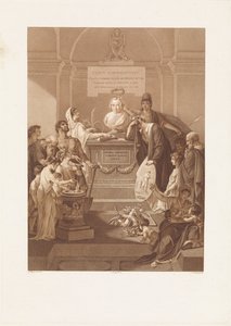 Escena alegórica con piedra conmemorativa de Jan Nieuwenhuyzen, muerto en 1806 de Ludwig Gottlieb Portman