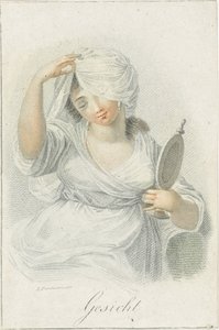 Visión Cara (título en objeto) Cinco sentidos representados por figuras femeninas (título de la serie) Die Funf Sinne (título de la serie) de Ludwig Gottlieb Portman