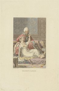 Pareja marroquí en una casa de té
Marroquíes (título en el objeto) de Ludwig Gottlieb Portman