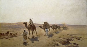 Una caravana árabe de Ludwig Hans Fischer
